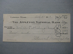 1919 check written to the ALA