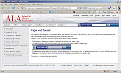 ALA's new 404 page screencapture