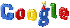google logo in legos