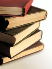 Hardback book stack