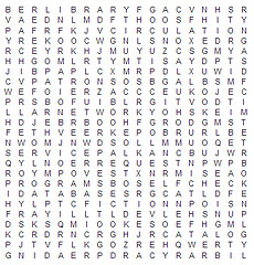 library word find puzzle
