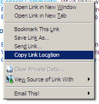 Copy Link Location on right-click menu
