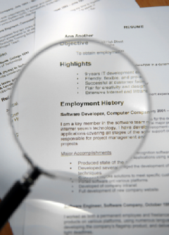 Resume scrutiny