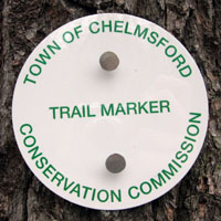 Chelmsford Conservation Commission trail marker