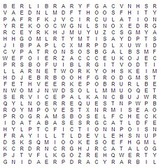 library word find puzzle