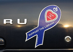 Support The Library car magnet