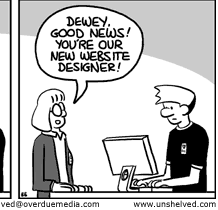website designer comic