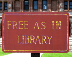 Free as in Library sign