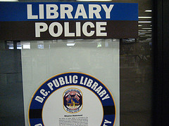Library Police sign