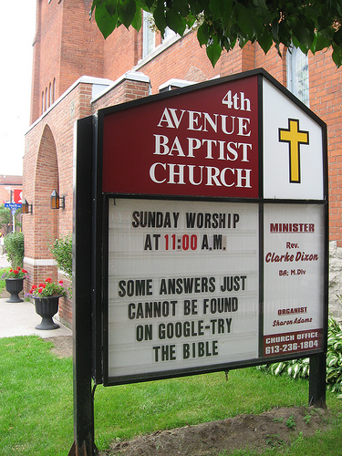 Google Church Sign