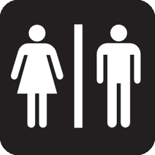 Universal Male-Female bathroom sign