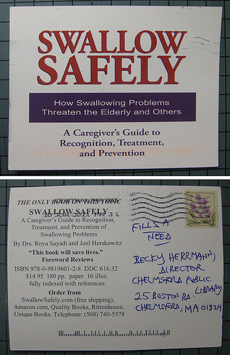 Swallow Safely promotional postcard