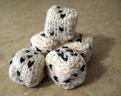 Knitted dice