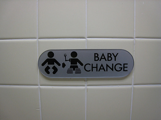 baby change station sign